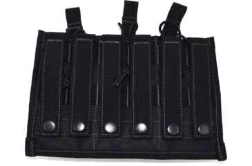 Image of Advance Warrior Solutions Open Top Triple Mag Pouch for AR15, AR10, AK47, Black, AROTTMP-BL