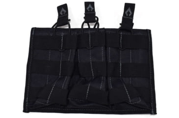 Image of Advance Warrior Solutions Open Top Triple Mag Pouch for AR15, AR10, AK47, Black, AROTTMP-BL