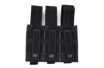 Image of Advance Warrior Solutions Pistol Triple Mag Pouch, 600D Poly PVC, Black, PTMP-BL