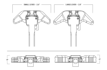 Image of Aero Precision Breach Ambidextrous Charging Handle, AR-15, 5.56x45mm NATO, Large Lever, Anodized Black/Black, APRA700101C