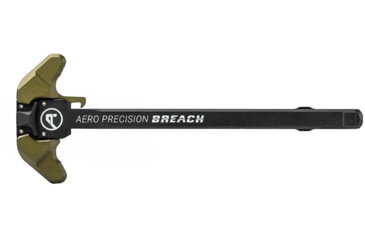 Image of Aero Precision Breach Ambidextrous Charging Handle, AR-15, 5.56x45mm NATO, Small Lever, Anodized Black/OD Green, APRA700130C