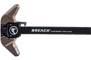 Image of Aero Precision Breach Ambidextrous Charging Handle, AR-15, 5.56x45mm NATO, Large Lever, Anodized Black/Kodiak Brown, APRA700141C