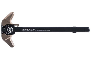 Image of Aero Precision Breach Ambidextrous Charging Handle, AR-15, 5.56x45mm NATO, Large Lever, Anodized Black/Kodiak Brown, APRA700141C