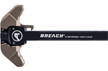 Image of Aero Precision Breach Ambidextrous Charging Handle, AR-15, 5.56x45mm NATO, Small Lever, Anodized Black/Kodiak Brown, APRA700140C