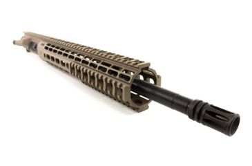 Image of Aero Precision M4E1 Mid Barrel Complete Upper Receiver w/Flash Hider, AR-15, 5.56x45mm NATO, 16in Mid Length Barrel, 12in Quad Rail Handguard, No BCG/CH, Magpul Cerakote, Flat Dark Earth, APAR640232Q7