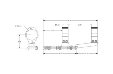 Image of Aero Precision Ultralight 30mm Scope Mount, SPR, BK, APRA210600