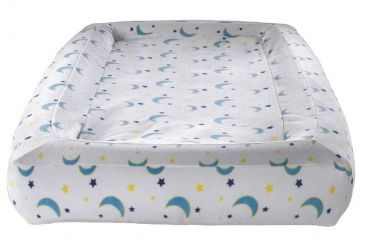 Image of Aerobed Airbed Kids Single High Air Mattress W/ 120V Handheld Pump Combo, Includes Fleece Fitted Sheet, Blue, 50 x 25 x 4 in 2000011234