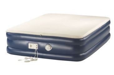 Image of Aerobed Airbed Memory Foam Air Mattress W/ 120V Built in AC Pump, Blue / White, Queen 2000015885