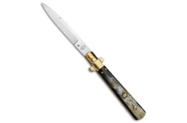 Image of Aga Campolin AGA Campolin 11&quot; Frosolone Bayonet Stiletto Automatic Brazilian/Brass 5&quot; Satin, Black, Stainless Steel, adult, BHQ-84237