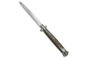 Image of Aga Campolin AGA Campolin 18&quot; Italian Stiletto Knife Brazilian Horn 8&quot; Satin Bayonet, Tan, Stainless Steel, adult, BHQ-51930