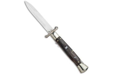 Image of Aga Campolin AGA Campolin 9&quot; Italian Stiletto Swinguard Bayonet Automatic Knife Dark Horn, Black, Stainless Steel, adult, BHQ-124425