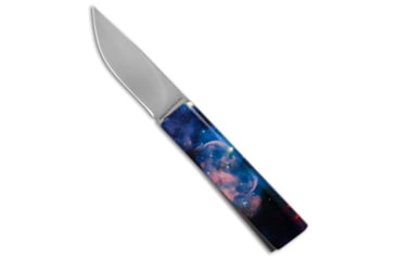 Image of A.G.A. Campolin Dragonfly Gravity Folding Knife, 3.00in, 440C, Drop Point Blade, Steel, Blue/Pink/White Handle, Blue/Pink/White/Gray, 6.875 inch, BHQ-203201