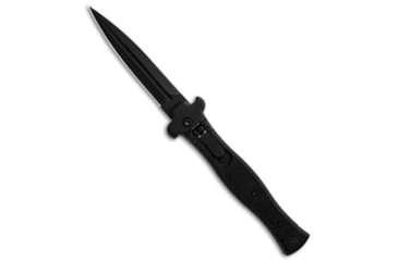 Image of A.G.A. Campolin Zero Dagger SWAT Automatic Folding Knife, 3.75in, Bohler N690, Dagger Blade, G-10, Black Handle, Black/Black, 8.625 inch, BHQ-85116
