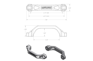 Image of Agency 6 6in Billet Grab Handles, Pack of 2