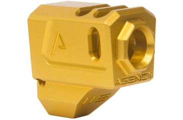 Image of Agency Arms 118 Dual Port Smith &amp; Wesson M&amp;P9 1.0 Barrel Compensators, Gold, 118-M1-GLD