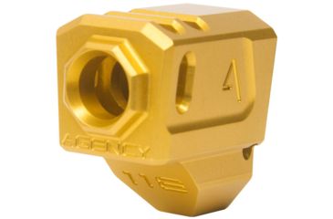 Image of Agency Arms 118 Dual Port Smith &amp; Wesson M&amp;P9 1.0 Barrel Compensators, Gold, 118-M1-GLD