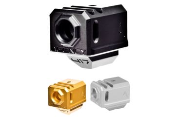 Image of Agency Arms 417 Glock 17/19/34 Gen3 Compensator, Black, Gold, Gray