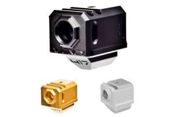 Image of Agency Arms 417 Glock 17/19/34 Gen4 Single Port Compensator, Black, Gold, Gray