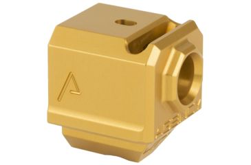 Image of Agency Arms 417 Single Port Compensator, Glock 17/19/34 Gen3, Gold, 417S-G3-GLD