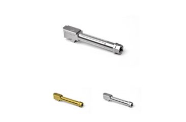 Image of Agency Arms Mid Line Match Grade Drop-In Barrel, Threaded/Fluted, Glock 19, Black, Gold, Stainless Steel