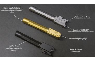 Image of Agency Arms Premier Line Compatible Non-Threaded Smith &amp; Wesson M&amp;P9 M2.0 Pistol Barrels, 4in, Black, PLM24FDLC