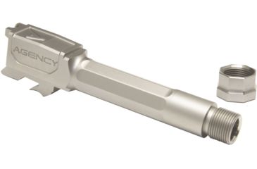 Image of Agency Arms Premier Line Compatible Smith &amp; Wesson M&amp;P9c Compact Pistol Barrels Threaded, Silver, PLMPCT/FSS