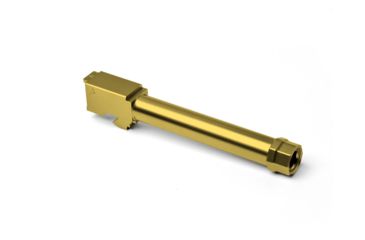Image of Agency Arms Standard Line Match Grade Drop-In Barrel, Threaded, Glock 17, Gold, Titanium Nitride SLG17TTiN