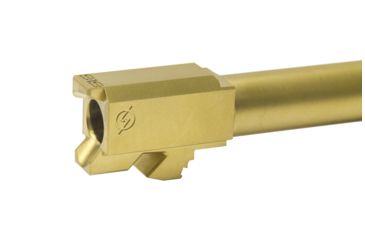Image of Agency Arms Syndicate Drop-In Match Grade Barrel, Glock 19 Gen1-4, 1-10 Twist, Titanium Nitride, Gold, SYN19NTTiN