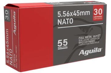 Image of Aguila 5.56mm NATO 55 grain Full Metal Jacket Rifle Ammo, 30 Rounds, 1E556155