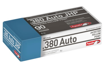 Image of Aguila 1E802112 Pistol 380 ACP 90 Gr Jacketed Hollow Point JHP 50 Bx/ 10 Cs