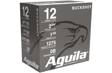 Image of Aguila Ammunition Field 12 Gauge 1 oz 2.75in 0 Shotgun Buckshot Ammo, 25 Rounds, 1C1200BA