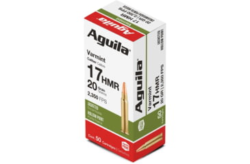 Image of Aguila Ammunition .17 Caliber 20 Grain Jacketed Hollow Point Brass Cased Pistol Ammo, 50 Rounds, 1B222347