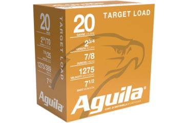 Image of Aguila Ammunition 20 Gauge 2-3/4 7/8oz 1275fps #7.5 Shot Shotgun Ammo, 25 Rounds, 1CHB2037