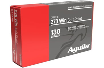 Image of Aguila Ammunition 270 WIN 130 Grain Soft Point Brass Cased Rifle Ammo, 20 Rounds, 8053AG