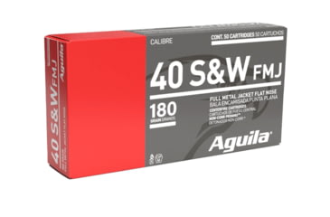 Image of Aguila Ammunition .40 S&amp;W 180 Grain FMJ Brass Cased Pistol Ammo, 50 Rounds, AGUI1E402110