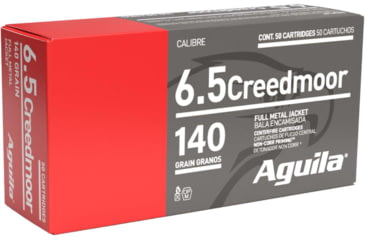 Image of Aguila Ammunition 6.5 Creedmoor 140 Grain Full Metal Jacket, Brass Case, Rifle Ammo, 20 Rounds, 1E650110