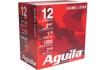 Image of Aguila Ammunition Field 12 Gauge 1 1/8 oz 2 3/4in 7.5 Shot Centerfire Shotgun Ammo, 25 Rounds, 1CHB1217