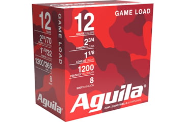 Image of Aguila Ammunition Field 12 Gauge 1 1/8 oz 2 3/4in Centerfire Shotgun Ammo, 25 Rounds, 1CHB1218