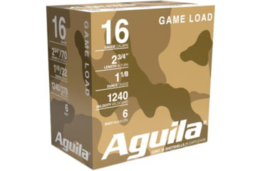 Image of Aguila Ammunition Field 16 Gauge 1 1/8 oz 2 3/4in Centerfire Shotgun Ammo, 25 Rounds, 1CHB1606