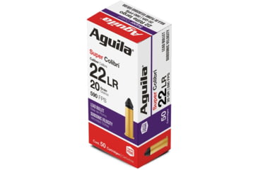 Image of Aguila Ammunition Super Colibri 22LR 590fps. 20 Grain Lead Round Nose, Brass Case, Ammo, 50 Rounds, 1B220339