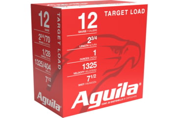 Image of Aguila Ammunition Target Load High Velocity 12 Gauge 1 Oz 2.75in 7.5 Shot Shotgun Birdshot Ammo, 25 Rounds, 1CHB1285