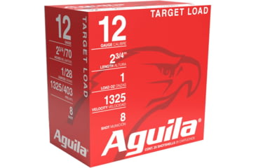 Image of Aguila Ammunition Target Load High Velocity 12 Gauge 1 oz 2.75in Shotgun Birdshot Ammo, 25 Rounds, 1CHB1286