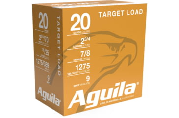 Image of Aguila Ammunition Target Load Standard Velocity 20 Gauge 7/8 Oz 2.75 9 Shot Shotgun Ammo, 25 Rounds, 1CHB2039