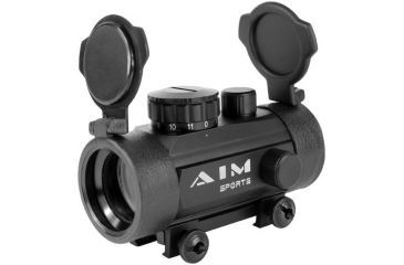 Image of AIM Sports Inc 1x30 Reflex Red Dot Sight w/ Weaver Base and Flip-Up Lens RT130W