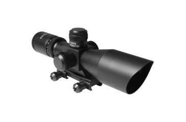 Image of AIM Sports Inc 2.5-10X40 Dual Illuminated Rifle Scope w/ Cut Sunshade, Black, Medium, Cut Sunshade/Mil-Dot JTSDM251040G-N