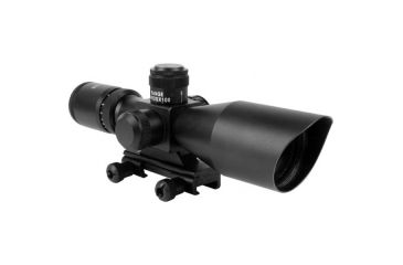 Image of AIM Sports Inc 3-9X40 Dual Illuminated Rifle Scope w/ Cut Sunshade, Black, Medium, P4 Sniper JTSDP3940G-N