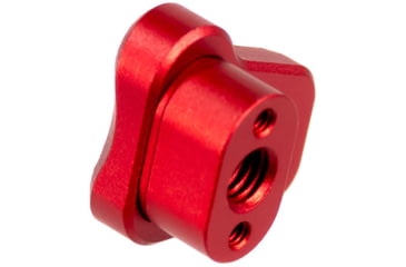 Image of AIM Sports Inc AR-10/AR-15 Oversized AR Mag Release Extension, Anodized Red, 810099631371