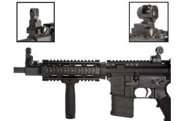 Image of AIM Sports Inc AR/M4 Combo Kit/Carbine Quad Rail/Flip Up Sights/Vertical Grip/V1 ACAR01