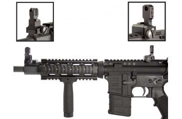 Image of AIM Sports Inc AR/M4 Combo Kit/Carbine Quad Rail/Flip Up Sights/Vertical Grip/V2 ACAR02