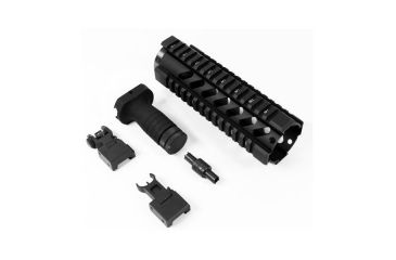 Image of AIM Sports Inc AR-M4 Combo Kit, FF Carbine Quad Rail-Low Profile Iron Sights-Verticle Grip- V3, Black, Large ACAR03
